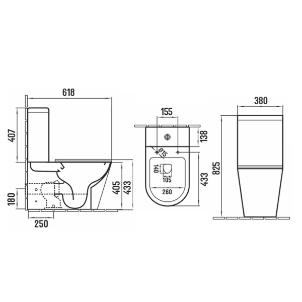 Унитаз-компакт MELANA MLN-310307MB