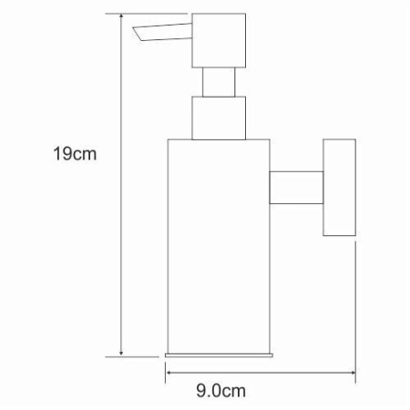 Дозатор для жидкого мыла антивандальный WasserKRAFT K-1399B
