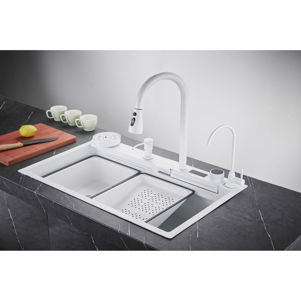 Многофункциональная кухонная мойка Savol S-SC002W, белый