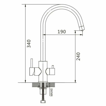 Смеситель для кухни с подключением фильтра FRAP F43899-48, белый