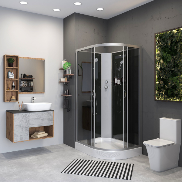 Душевая кабина Niagara Classic NG-3512-14LBK 120х80х200, низкий поддон 13 см, стекло тонированное