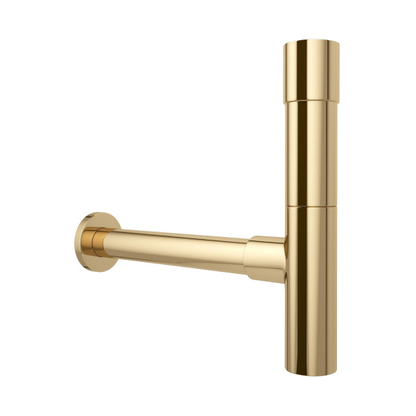 Раковина для ванной Wellsee Calin 201000988 в наборе 3 в 1: овальная раковина белого глянцевого цвета, сифон, донный клапан в цвете золото