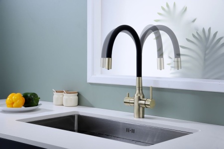 Смеситель для кухни SALIX, бронза, Sa213419-BR, Paulmark