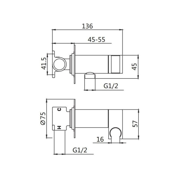Гигиенический душ со смесителем Shevanik S147G, золотой сатин