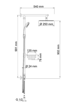 Душевой комплект WasserKRAFT Wern A038