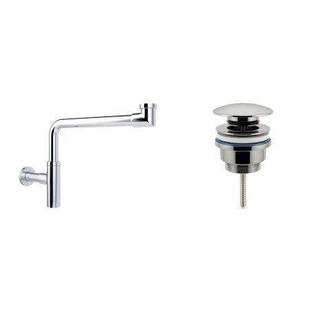 Комплект 3 в 1 Lavinia Boho Bathroom Sink 21520533: накладная фарфоровая раковина 60 см, металлический сифон, донный клапан