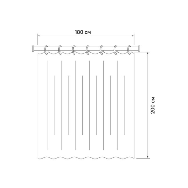 Штора для ванной комнаты IDDIS Blessed spring 180х200 см Blessed spring 490J200i11