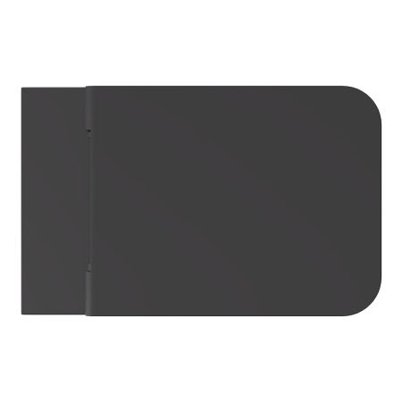 Alice Hide Square Унитаз подвесной 550*350, безободковый, черный матовый  (без сиденья)