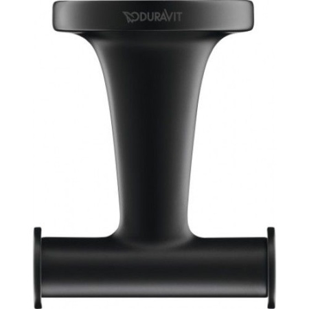 Двойной крючок для полотенца Duravit Starck T 0099304600 черный матовый