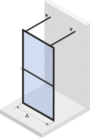 Душевая перегородка Riho Lucid GD401 140 GD314W000 белый матовый