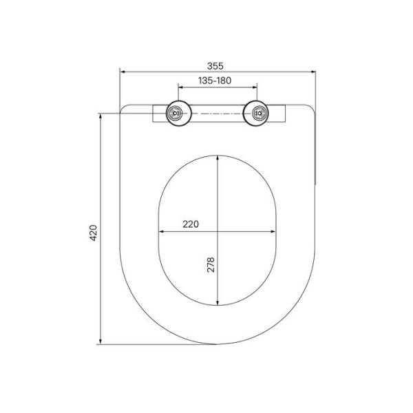 Универсальное сиденье для унитаза дюропласт Soft Close Easy Fix IDDIS 001 001DPSEi31