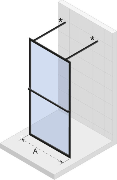 Душевая перегородка Riho Lucid GD401 140 GD314W000 белый матовый