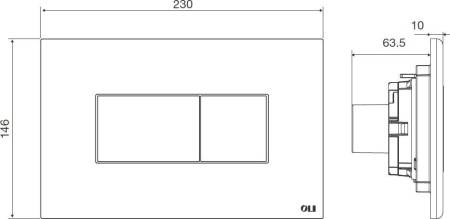 Инсталляция OLI 80 пневматическая + Панель слива KARISMA, хром глянец, OLI 300573pKA00