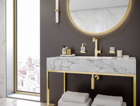 Hansgrohe AddStoris Диспенсер для жидкого мыла золото 41745990