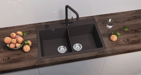 Кухонная мойка Ulgran Quartz Ruma 780-06, трюфель