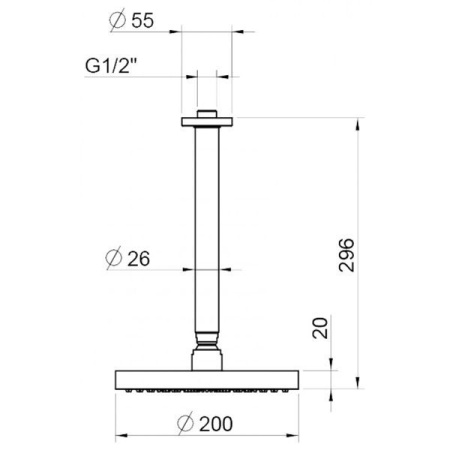 Верхний душ Webert Opera AC0940980METAL, золото
