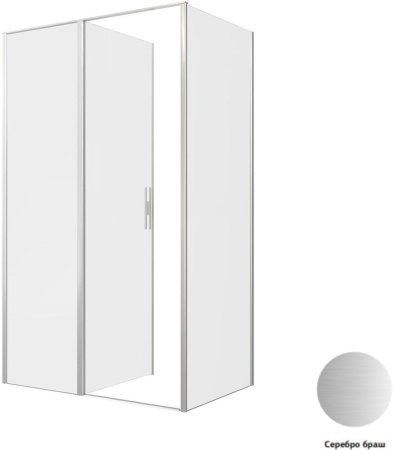 Душевой уголок Allen Brau Priority 120x80 3.31032.BA + 3.31041.BA серебро браш
