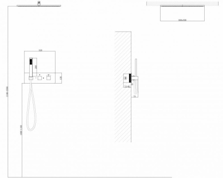 Душевая система ABBER Daheim AF8255NG скрытого монтажа без излива, термостат, никель