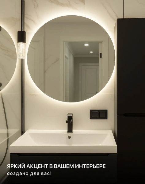 Зеркало EMZE Led SW D90 (c подсветкой)
