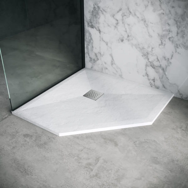 Поддон трапеция Grossman Strong GR-S19090D белый 90x90x2.5