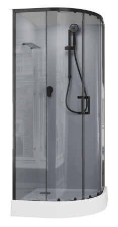 Душевая кабина Aquanet Passion EVO R black 90x90 набор 3