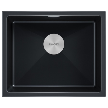 Мойка LUMI 55UNI, IT-GRANIT, LU55-BLM, черный, 555х460, Paulmark