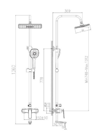 Душевая система Haiba HB24548-8