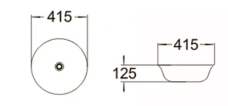 Раковина керамическая (накладная)  SantiLine SL-1053