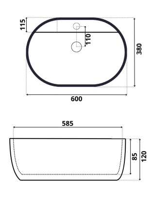 Умывальник RoxenBath Rio Max 570230