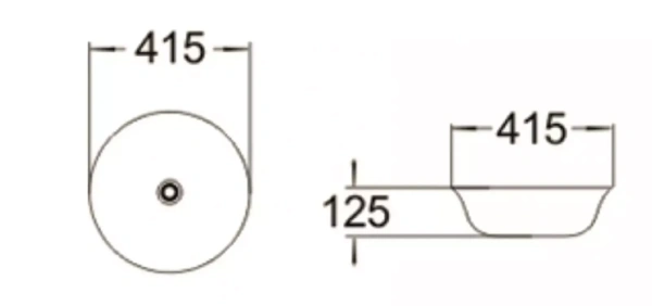 Раковина керамическая (накладная)  SantiLine SL-1053