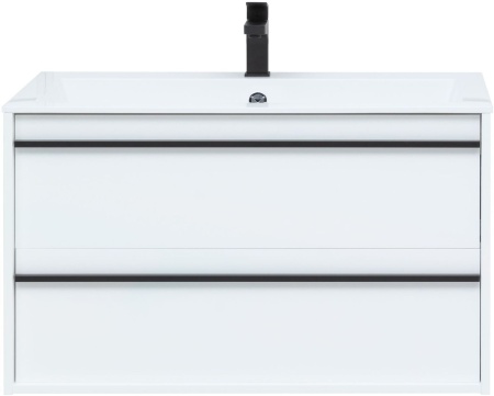 Тумба под раковину Aquanet Lino 90 белый матовый