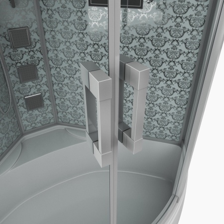 Душевая кабина Niagara Luxe NG-7744W 120x120х215, высокий поддон, стенки белые