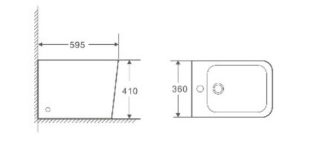 Биде напольное WeltWasser WW GELBACH 003 GL-WT белый глянец