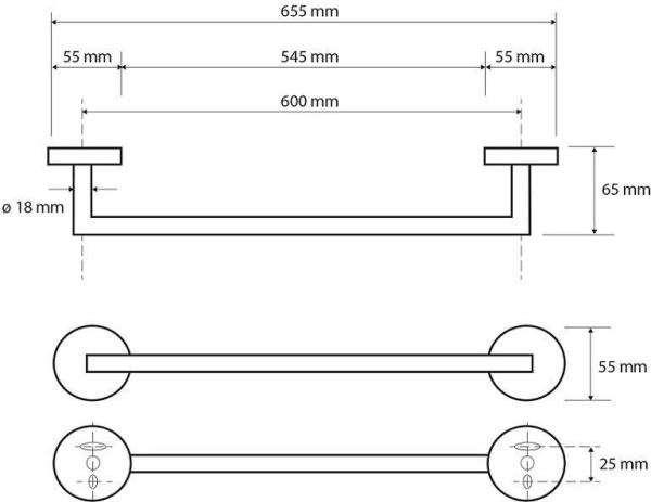 Держатель для полотенец Bemeta White 104204044