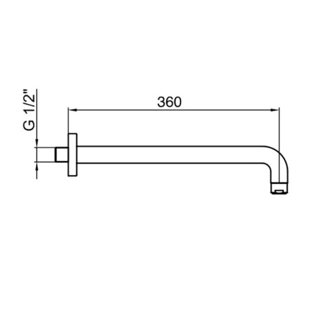Кронштейн для верхнего душа Webert Comfort AC1022560