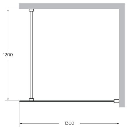 Душевая перегородка CEZARES LIBERTA-L-1-130-120-C-NERO