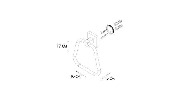 Полотенцедержатель кольцо Fixsen Metra FX-11111
