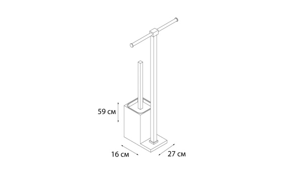 Стойка напольная б/д двойной + ерш Fixsen Rainbow FX-32-05 синяя