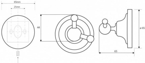 Крючок для полотенец Bemeta Retro 144306032