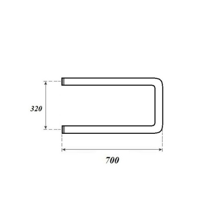 Полотенцесушитель водяной Point PN35337 320x700 П-образный (1"), хром