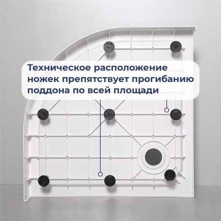 Душевой поддон с сифоном RGW SMC/R-C, 800x800