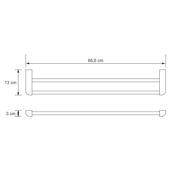 Держатель полотенец двойной WasserKRAFT Kammel K-8340W