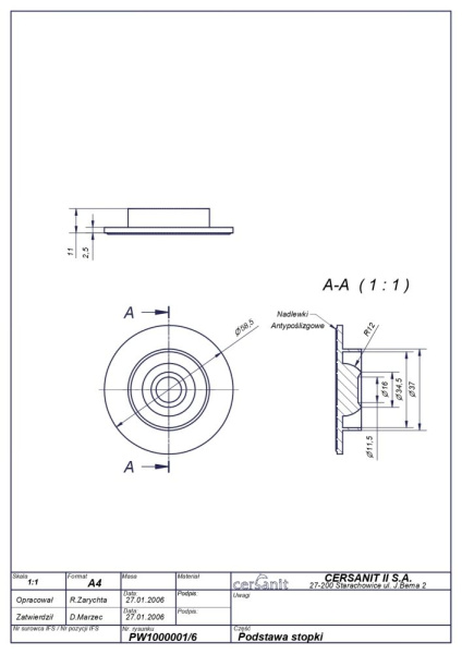 Ножки для ванн Cersanit тип 06, ZP-SEPW1000006