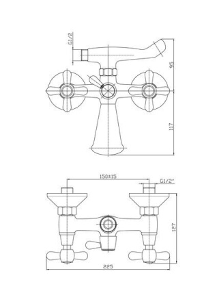 Смеситель для ванны Haiba HB3125