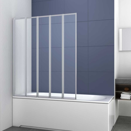 Душевая шторка на ванну Vincea VSB-32120CL, 1200*1400, хром, стекло прозрачное