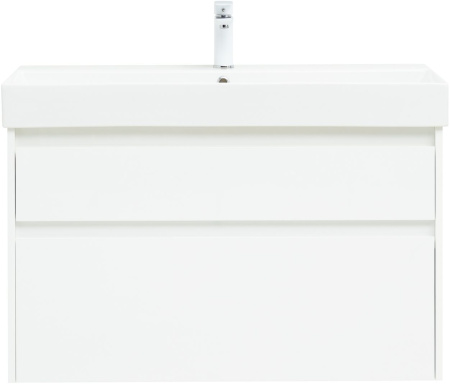 Тумба под раковину Aquanet Nova Lite 100 (SLIM SYNERGY) белый, 2 ящика