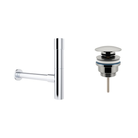 Комплект 3 в 1 Lavinia Boho Bathroom Sink 21520080: накладная фарфоровая раковина 54 см, металлический сифон, донный клапан
