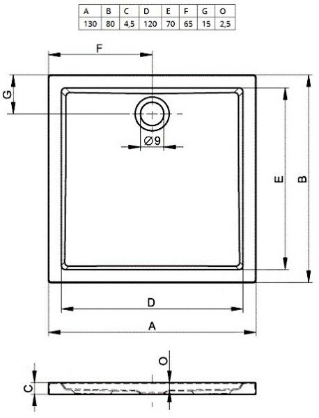 Душевой поддон Riho Zurich 242 DA7600500000000 130x80