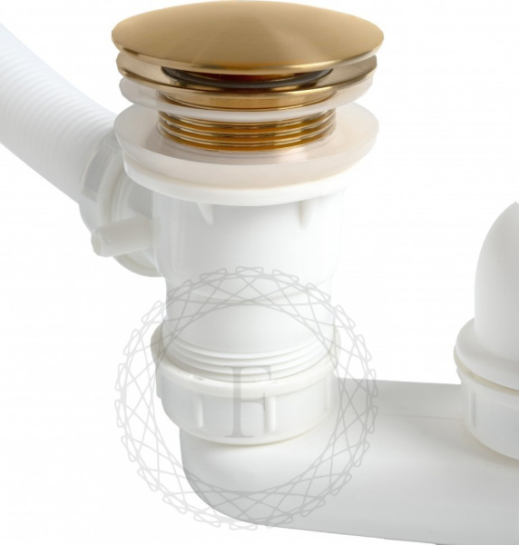 Сифон для ванны автоматический FILARETE FL90 (золотой брашированный)