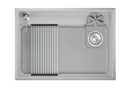 Мойка для кухни Granula Kitchen Space Rinzer 7308R арктик, 73х52 см, прямоугольная
